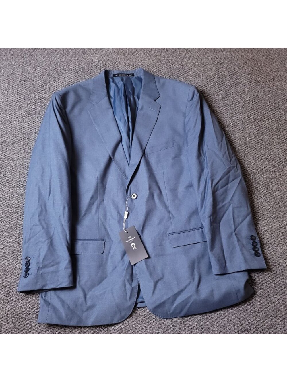 The Groomsman Suit Blazer Mens 44R Modern Fit Light Blue Jacket Supply